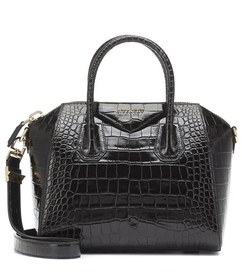 givenchy antigona medium leather shopping tote black|givenchy crocodile antigona.